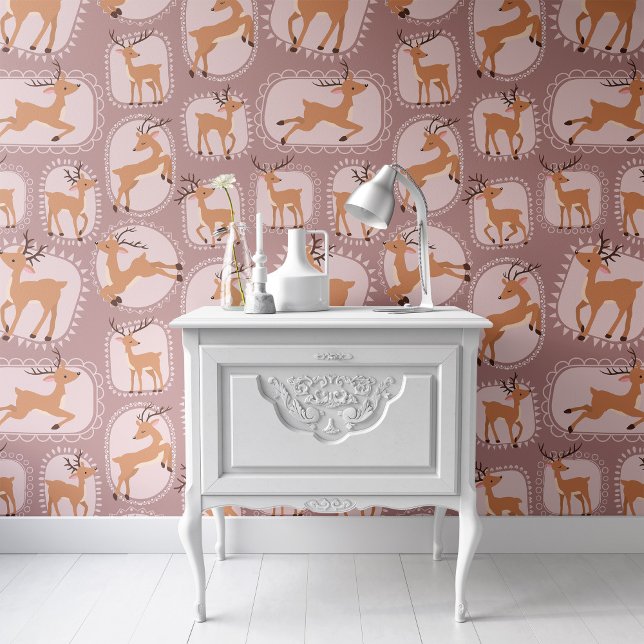 Reindeer Animals Wallpaper Pattern Peel & Stick (Creator Uploaded)