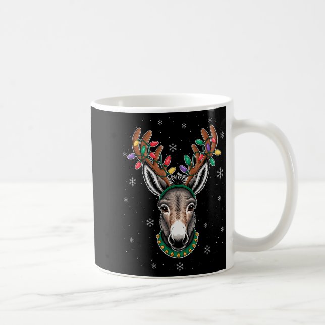 Reindeer Antlers Cute Christmas Animal Xmas Kids  Coffee Mug (Right)