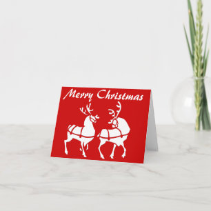 Reindeer Art Cards Custom Christmas Greetings Card
