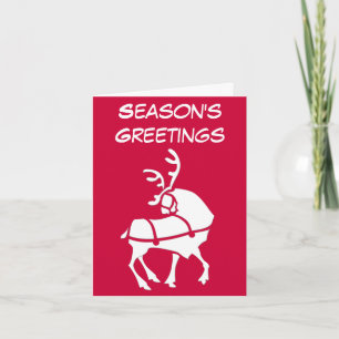 Reindeer Art Cards Custom Christmas Greetings Card