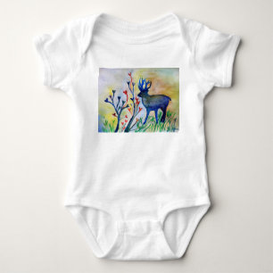 Reindeer Autumn Love Baby Jersey Bodysuit, White Bodysuit
