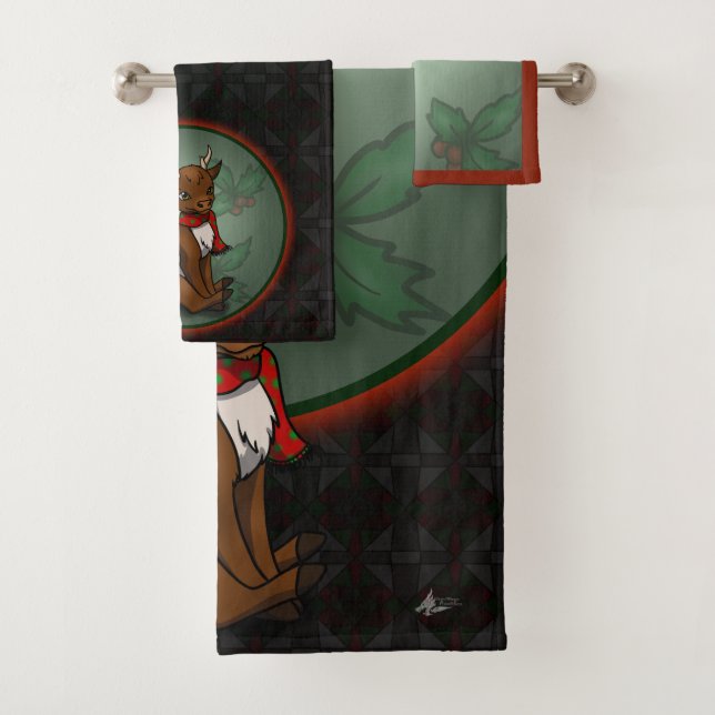 Reindeer Bath Towel Set (Insitu)
