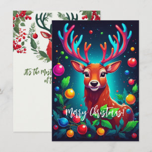 "Reindeer & Baubles" Christmas Card