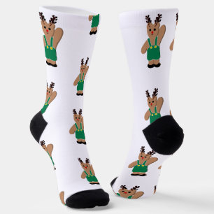 Reindeer Bear Christmas Socks