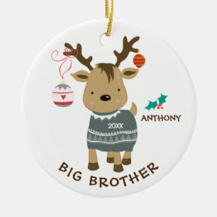 Reindeer Big Brother Christmas Ornament
