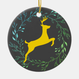 Reindeer - Blitzen Ceramic Tree Decoration