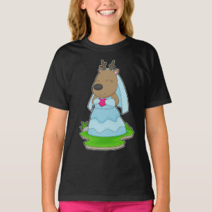 Reindeer Bride Heart Wedding T-Shirt
