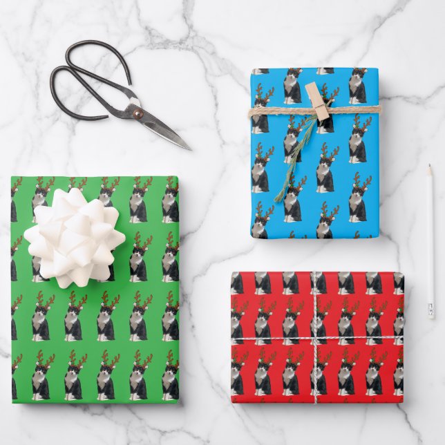 Reindeer Calliope Wrapping Paper Sheet (Front)