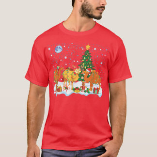Reindeer Camel Funny Christmas Lights  T-Shirt