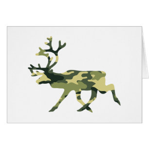 Reindeer / Caribou Woodland Camouflage / Camo Card