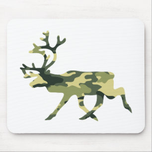 Reindeer / Caribou Woodland Camouflage / Camo Mouse Mat