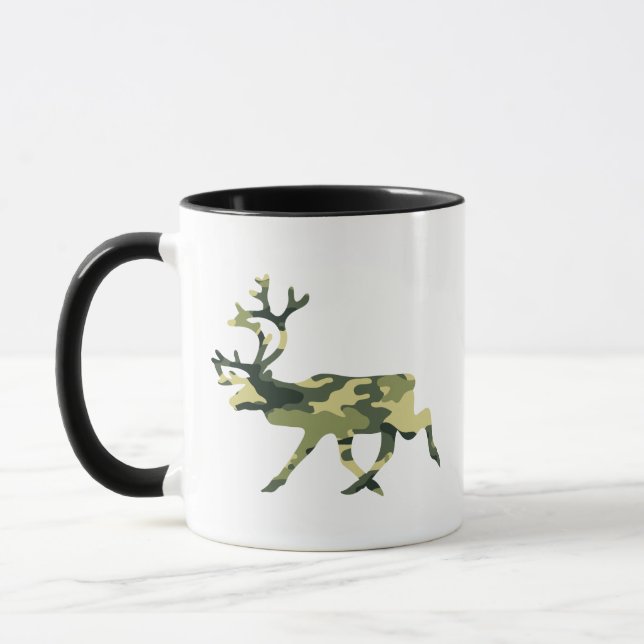 Reindeer / Caribou Woodland Camouflage / Camo Mug (Left)