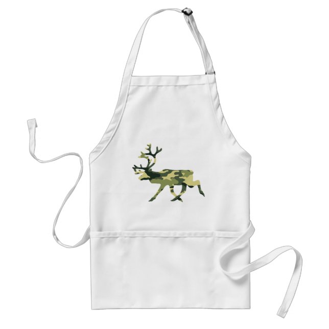 Reindeer / Caribou Woodland Camouflage / Camo Standard Apron (Front)