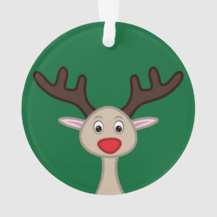 Reindeer cartoon character ornament