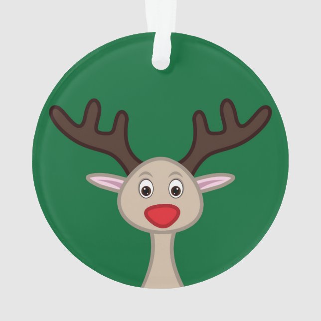 Reindeer cartoon character ornament (Back)