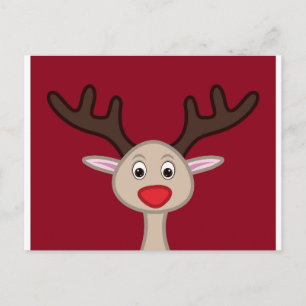 Reindeer cartoon character postcard
