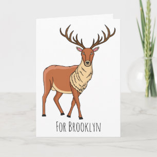 Reindeer cartoon illustration card