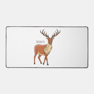 Reindeer cartoon illustration desk mat