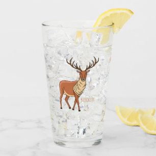 Reindeer cartoon illustration glass