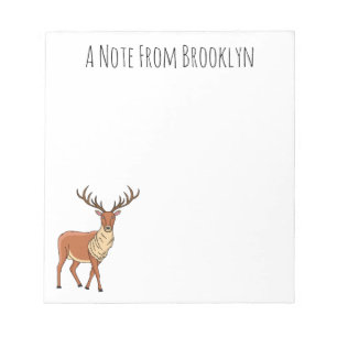 Reindeer cartoon illustration  notepad