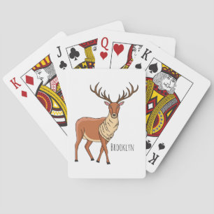 Reindeer cartoon illustration playing cards