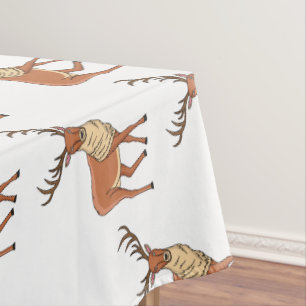 Reindeer cartoon illustration  tablecloth
