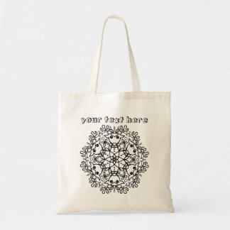 Reindeer Cartoon Mandala Personalizable colour me Tote Bag