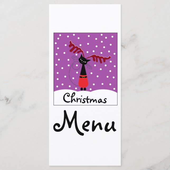 Reindeer Cat Christmas Menu (Front)