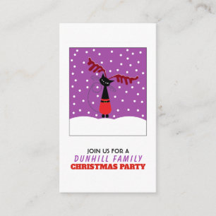 Reindeer Cat, Christmas Party Ticket Invitation