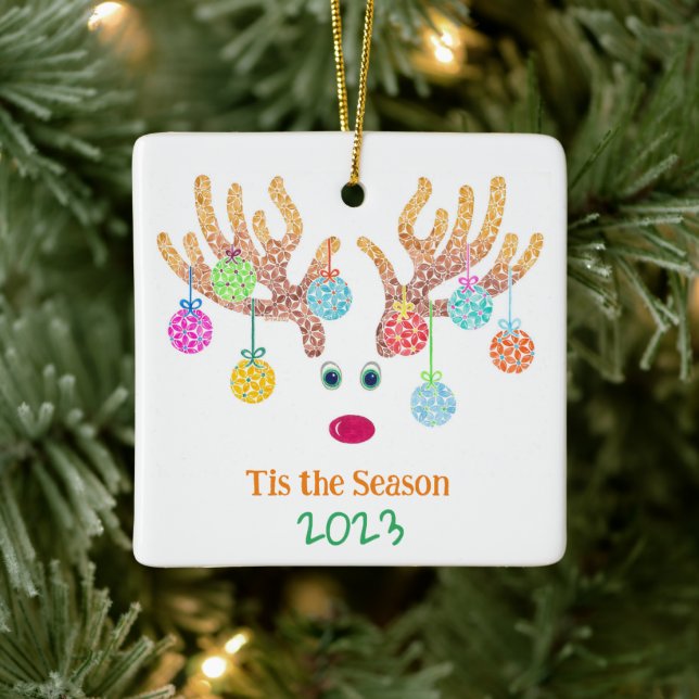 Reindeer Ceramic Ornament (Tree)