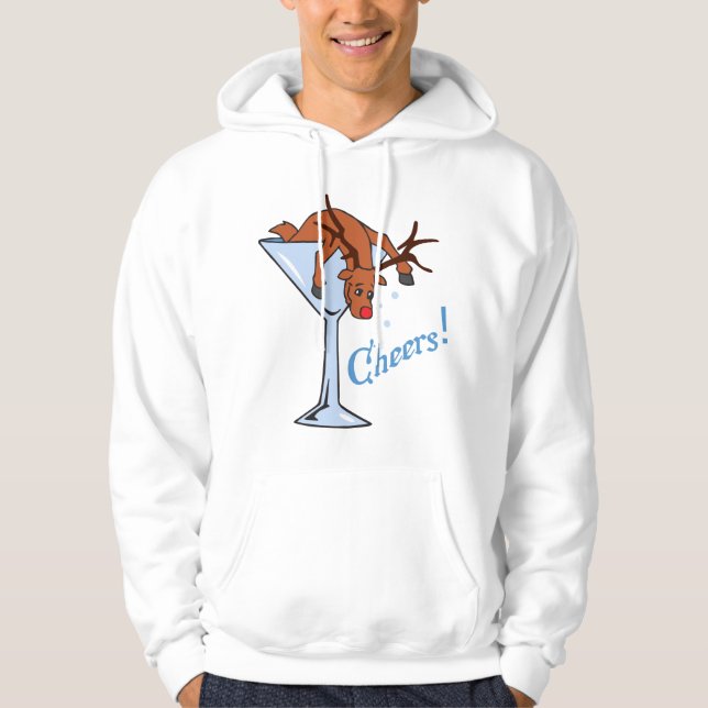 Reindeer Cheers Hoodie (Front)