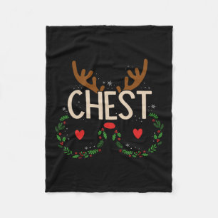 Reindeer Chest Nuts Matching Chestnuts Christmas C Fleece Blanket