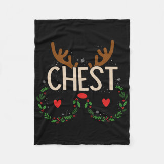Reindeer Chest Nuts Matching Chestnuts Christmas C Fleece Blanket