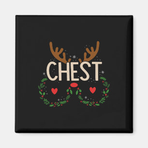 Reindeer Chest Nuts Matching Chestnuts Christmas C Magnet