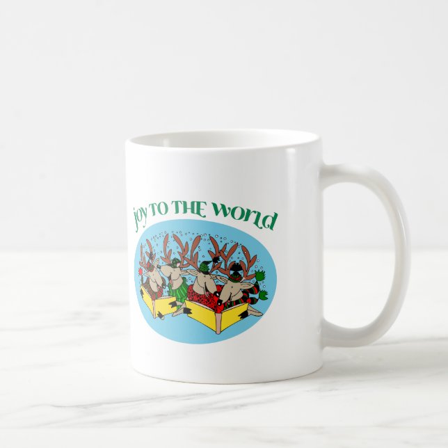 Reindeer Choir - Joy to the World Coffee Mug (Right)