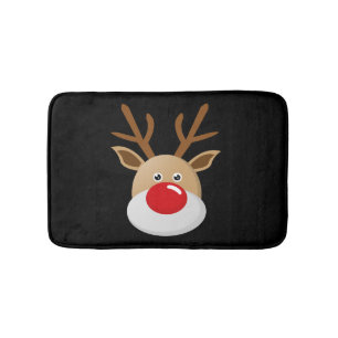 Reindeer Christmas Deer Rudolf Bath Mat