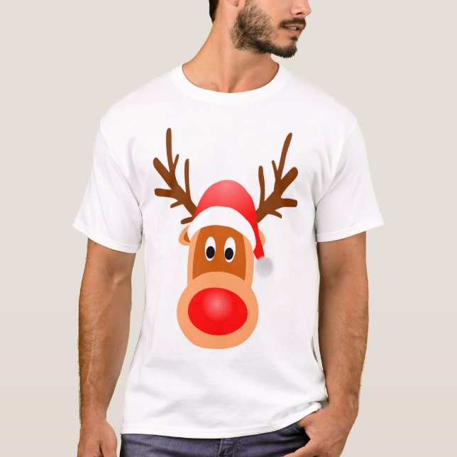 Reindeer Christmas (Design B) T-Shirt (Front)