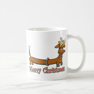 Reindeer Christmas Doxie Coffee Mug