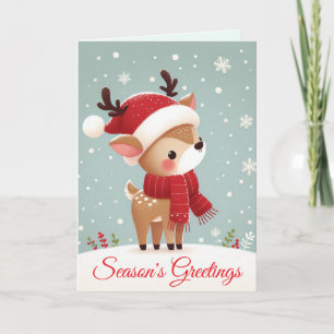 Reindeer Christmas Holiday Card