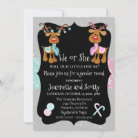 Reindeer Christmas Holiday Gender Reveal