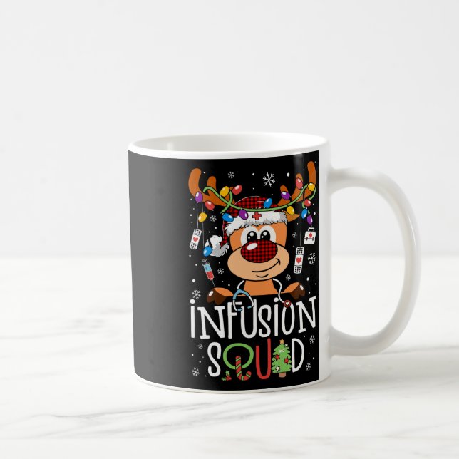 Reindeer christmas infusion nurse squad stethoscop coffee mug (Right)