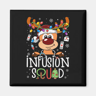 Reindeer christmas infusion nurse squad stethoscop magnet