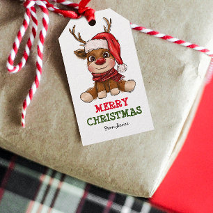Reindeer Christmas Kid's Gift Tags