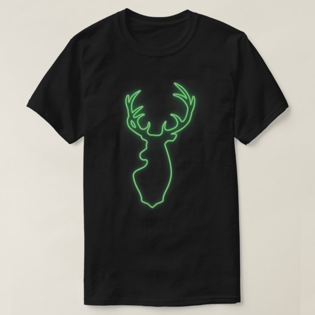 Reindeer Christmas Light Xmas Party Animal Deer Wi T-Shirt (Design Front)