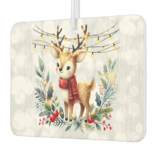 Reindeer Christmas Lights Glittery Car Air Freshener