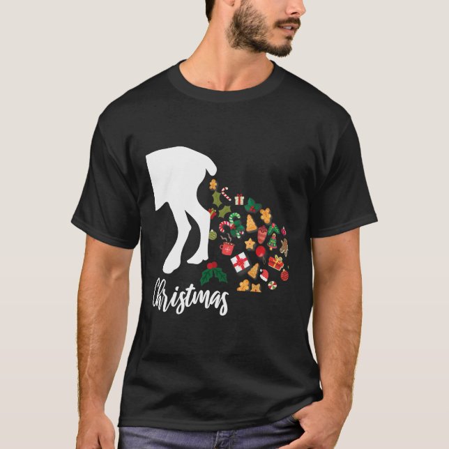 Reindeer Christmas Pajamas For Couple Family Match T-Shirt (Front)