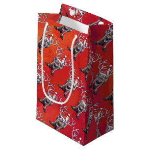 Reindeer Christmas Small Gift Bag