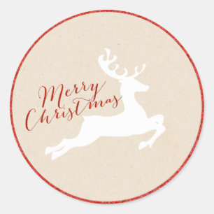 Reindeer Christmas Sticker
