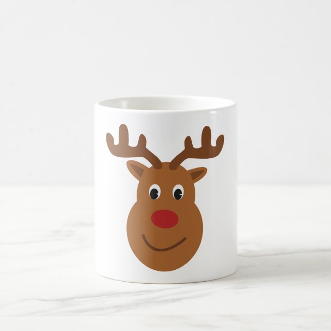 Reindeer Christmas T-shirt Coffee Mug (Center)