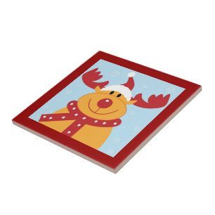 Reindeer Christmas Tile Trivet